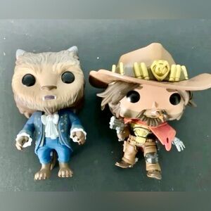Funko Pop lot of 2 Disney The Beast from Beauty & the beast and Jessie McGree